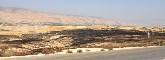 Grazing land destroyed by fire 8th June 2012