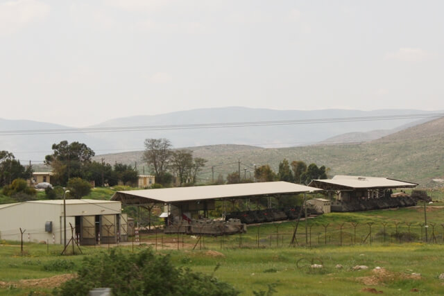 Army tanks and jeeps being stored in the IOF base on the Alon Road_3