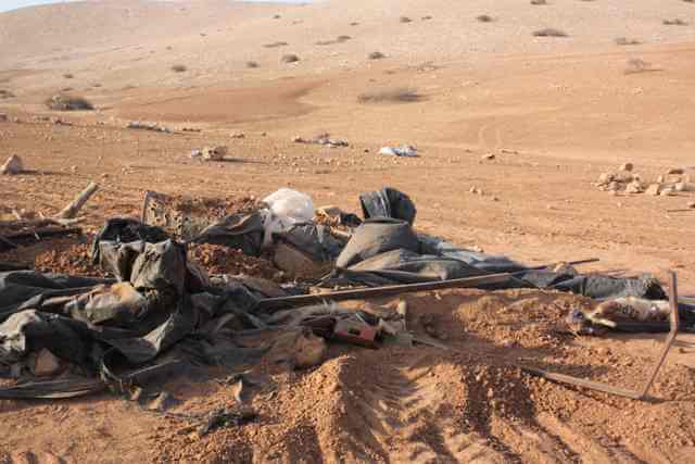 Demolished home in Khirbet Humsa 7th November 2012