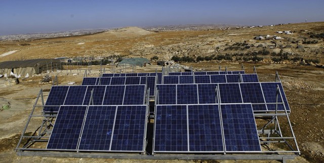 Comet image of Solar panels in South Hebron area