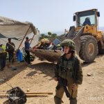 The Israeli army destroys roadside stalls in the Northern Jordan Valley