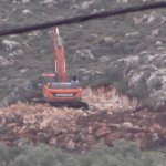 Israeli Occupation Forces level and destroy land in Atuf, Jordan Valley